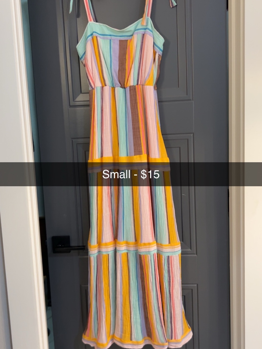Striped Multi-Color Sleeveless Maxi Dress